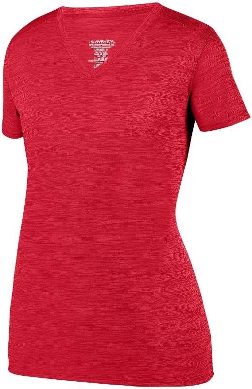 Augusta 2902 Ladies Shadow Tonal Heather Training Tee - Red