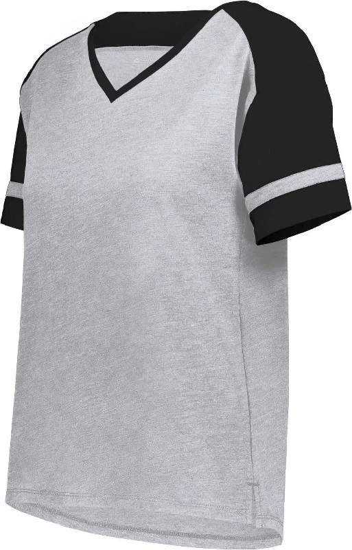 Augusta 2914 Ladies Fanatic 2.0 Tee - Gray Heather Black