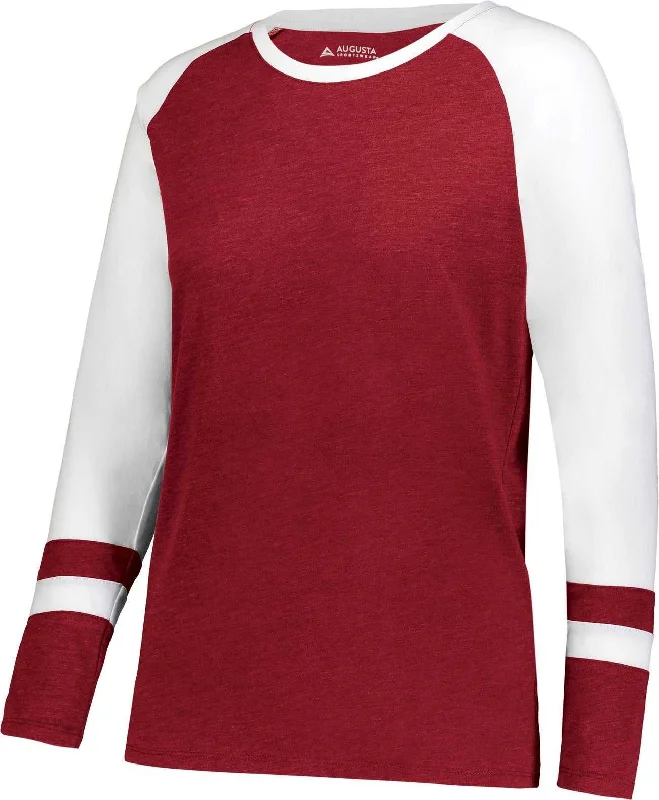 Augusta 2917 Ladies Fanatic 2.0 Long Sleeve Tee - Scarlet White