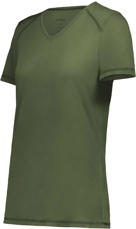 Augusta 6844 Ladies Super Soft-Spun Poly Tee - Olive