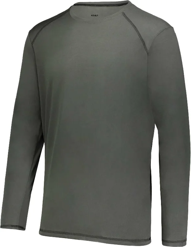 Augusta 6845 Super Soft-Spun Poly Long Sleeve Tee - Iron