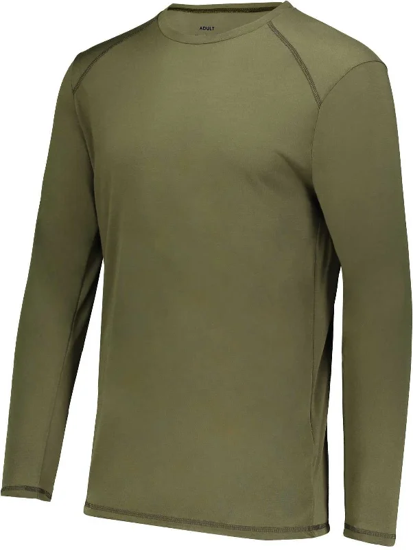 Augusta 6845 Super Soft-Spun Poly Long Sleeve Tee - Olive