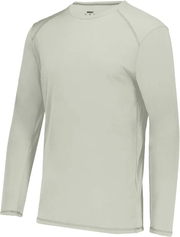 Augusta 6845 Super Soft-Spun Poly Long Sleeve Tee - Oyster