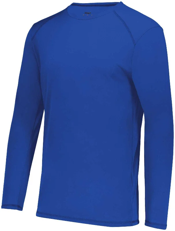 Augusta 6845 Super Soft-Spun Poly Long Sleeve Tee - Royal