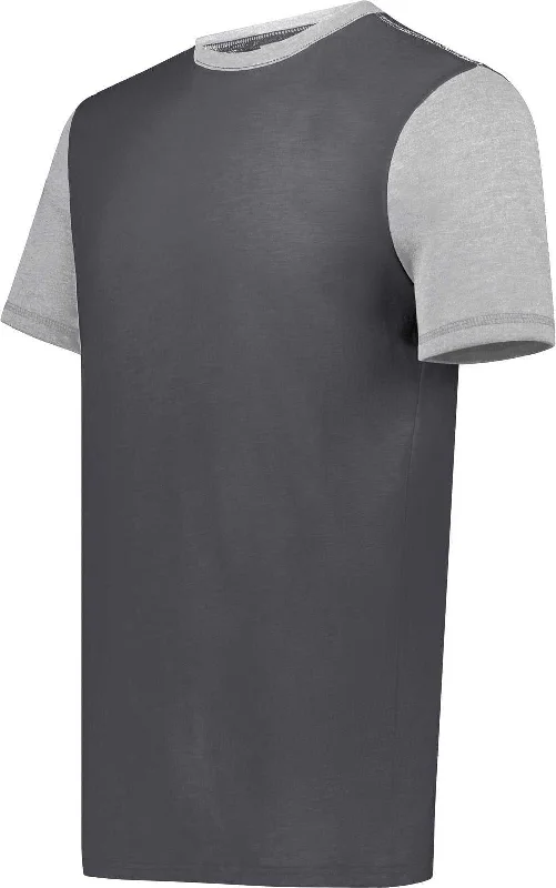 Augusta 6876 Gameday Vintage Ringer Tee - Carbon Heather Gray Heather