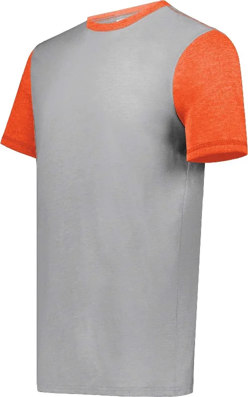 Augusta 6876 Gameday Vintage Ringer Tee - Gray Heather Orange Heather