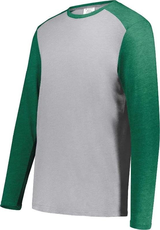 Augusta 6881 Gameday Vintage Long Sleeve Tee - Gray Heather Kelly Heather