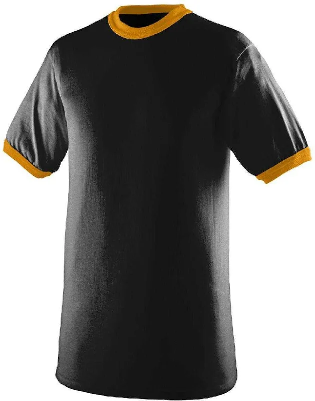 Augusta 710 Ringer T-Shirt - Black Gold