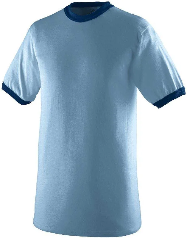 Augusta 710 Ringer T-Shirt - Columbia Blue Navy