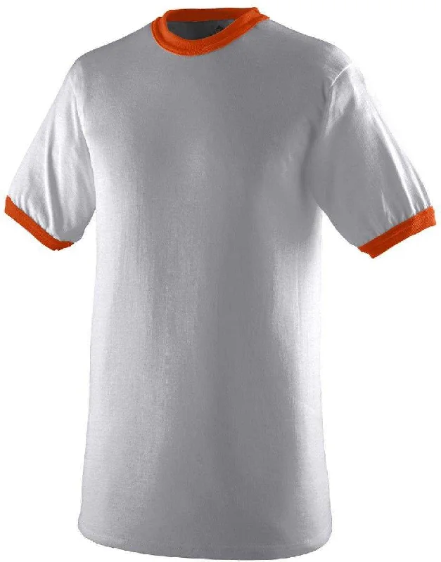 Augusta 710 Ringer T-Shirt - Light Gray Orange