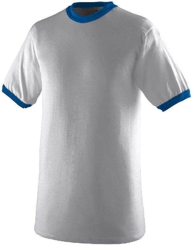 Augusta 710 Ringer T-Shirt - Light Gray Royal