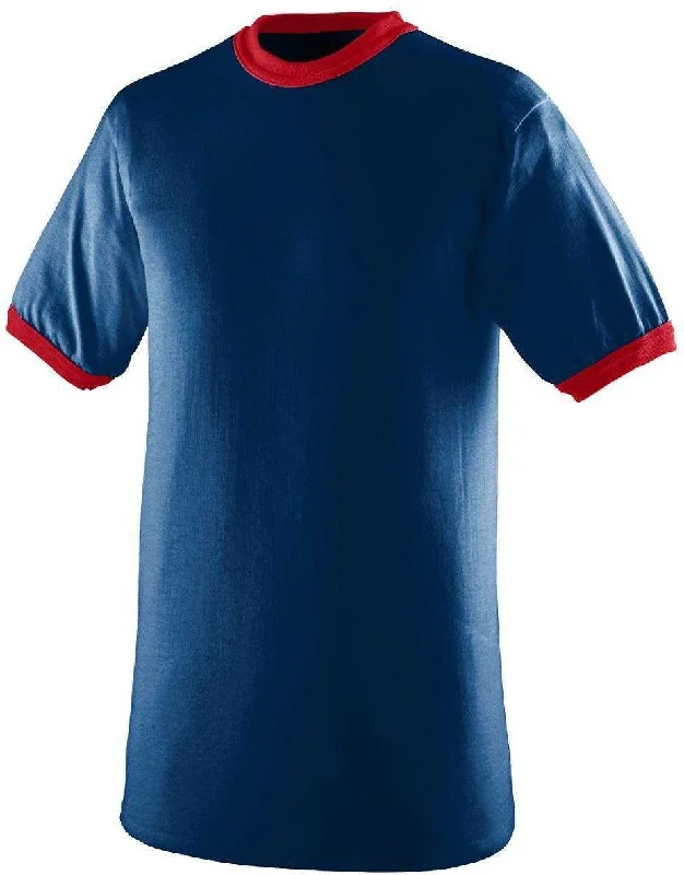 Augusta 710 Ringer T-Shirt - Navy Red