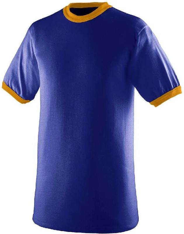 Augusta 710 Ringer T-Shirt - Purple Gold