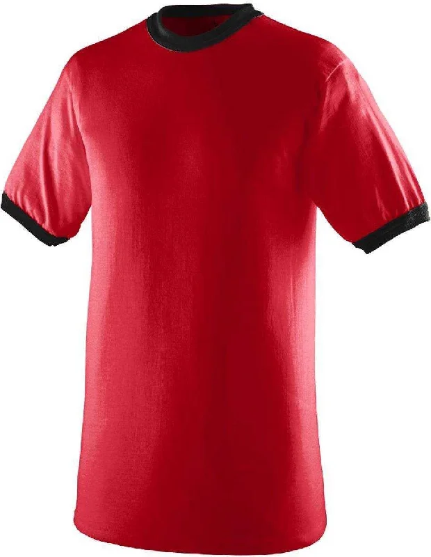 Augusta 710 Ringer T-Shirt - Red Black