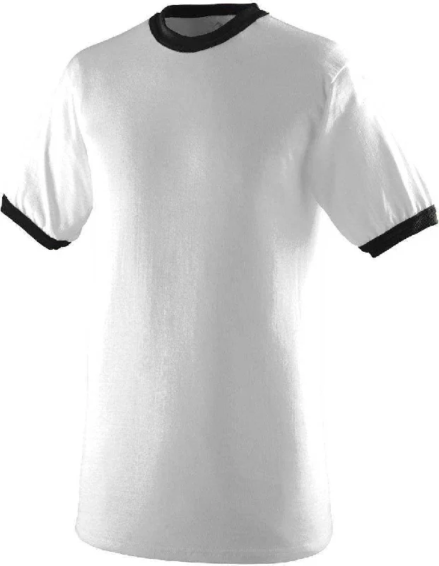 Augusta 710 Ringer T-Shirt - White Black