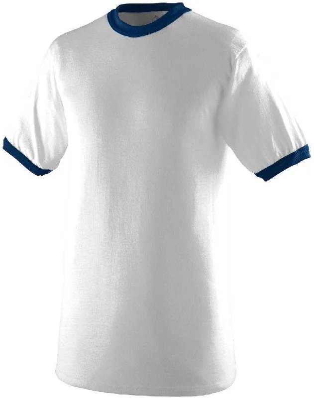 Augusta 710 Ringer T-Shirt - White Navy