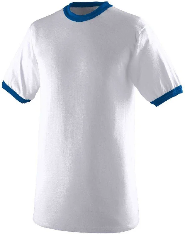 Augusta 710 Ringer T-Shirt - White Royal