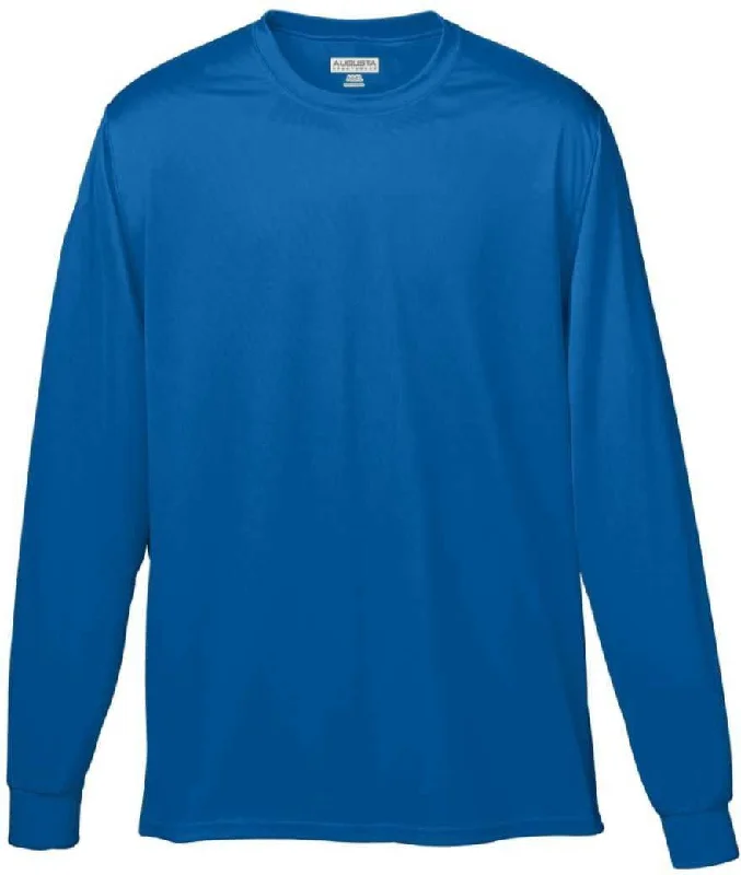 Augusta 789 Youth Wicking Long Sleeve T-Shirt - Royal