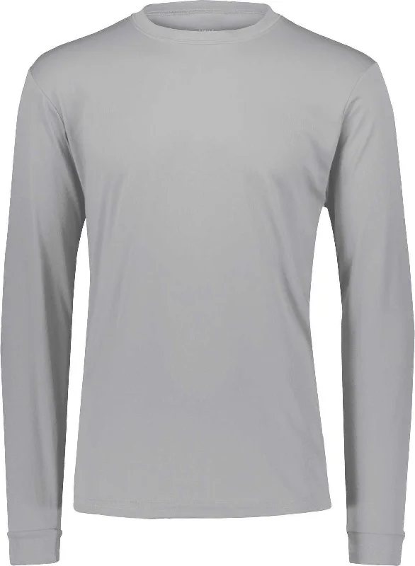 Augusta 789 Youth Wicking Long Sleeve T-Shirt - Silver