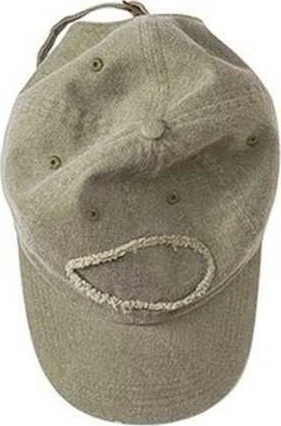 Authentic Pigment 1917 Pigment-Dyed Raw-Edge Patch Baseball Cap - Khaki