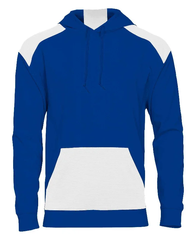 Badger Sport 1440 Breakout Performance Fleece Hoodie - Royal White