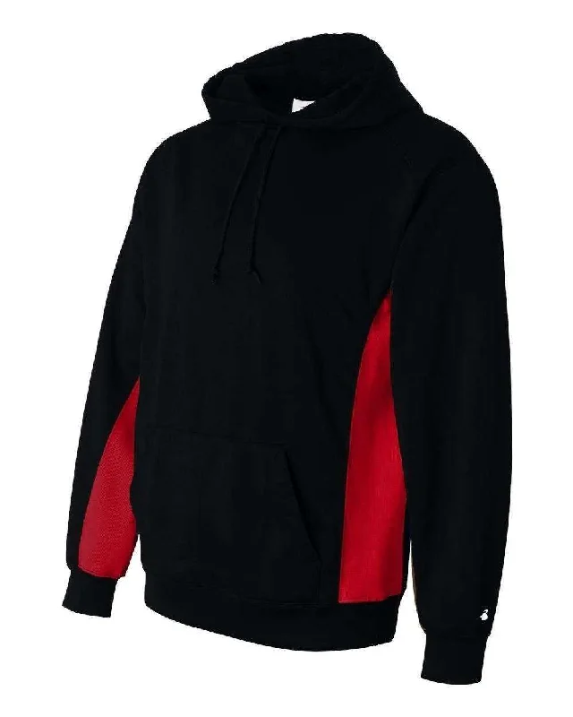 Badger Sport 1454 BT5 Fleece Hoodie - Black Red