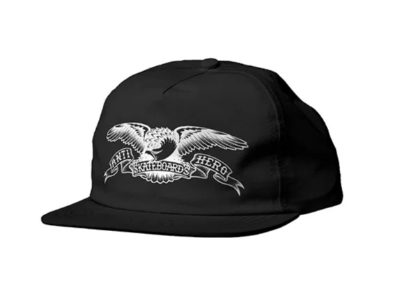 Basic Eagle Snapback | Black