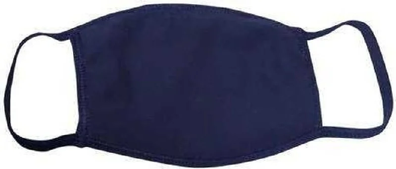 Bayside 9100 100% Cotton Face Mask Pkg 25 - Navy