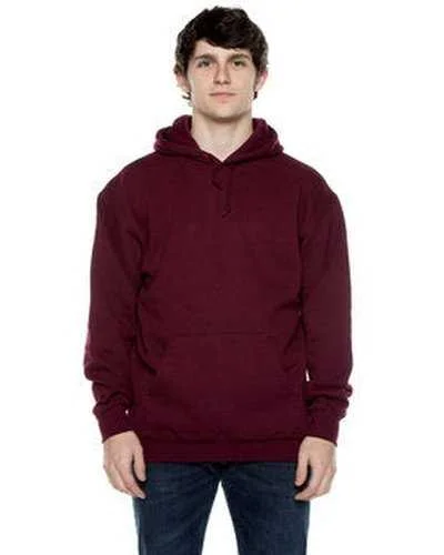 Beimar F102R Unisex 10 oz 80 20 Cotton Poly Exclusive Hooded Sweatshirt - Maroon