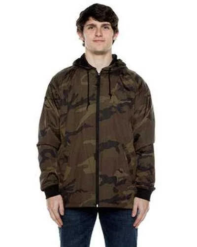 Beimar WB103RB Unisex Nylon Full Zip Hooded Jacket - Camo