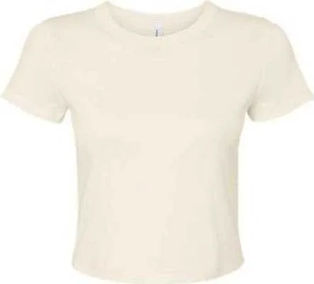 Bella + Canvas 1010 Women's Micro Rib Baby Tee - Solid Natural Blend