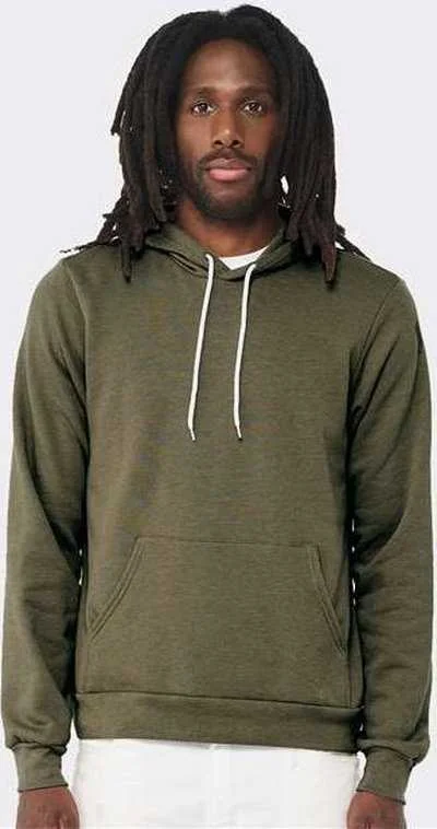 Bella + Canvas 3719 Sponge Fleece Hoodie - Heather Olive