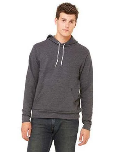 Bella + Canvas 3719 Unisex Sponge Fleece Pullover Hooded Sweatshirt - Dark Gray Heather