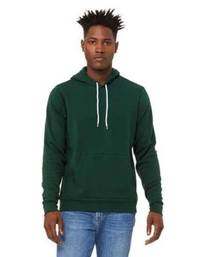 Bella + Canvas 3719 Unisex Sponge Fleece Pullover Hooded Sweatshirt - Forest