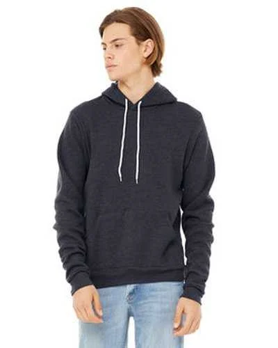 Bella + Canvas 3719 Unisex Sponge Fleece Pullover Hooded Sweatshirt - Heather Navy