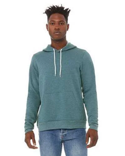 Bella + Canvas 3719 Unisex Sponge Fleece Pullover Hooded Sweatshirt - Heather Deep Teal