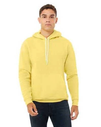 Bella + Canvas 3719 Unisex Sponge Fleece Pullover Hooded Sweatshirt - Yellow