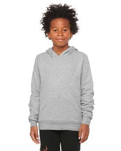 Bella + Canvas 3719Y Youth Sponge Fleece Pullover Hooded Sweatshirt - Athletic Heather