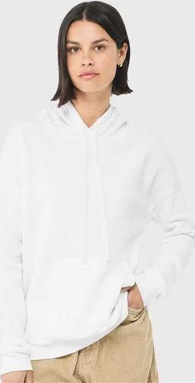 Bella + Canvas 3729 Sponge Fleece Drop Shoulder Hoodie - White