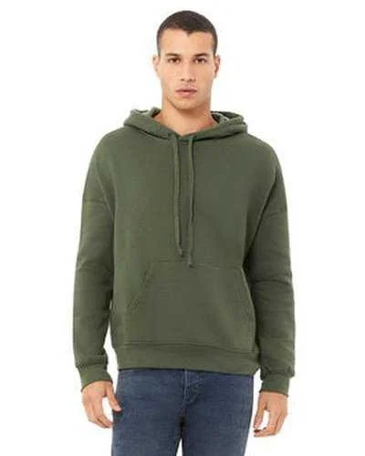 Bella + Canvas 3729 Unisex Sponge Fleece Pullover Dtm Hoodie - Military Green