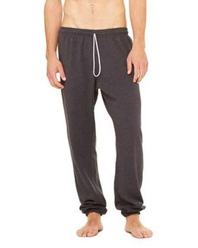 Bella + Canvas 3737 Unisex Sponge Fleece Long Scrunch Pant - Dark Gray Heather