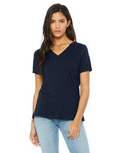 Bella + Canvas 6405 Ladies' Relaxed Jersey V-Neck T-Shirt - Navy