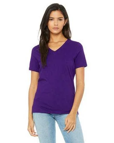 Bella + Canvas 6405 Ladies' Relaxed Jersey V-Neck T-Shirt - Team Purple