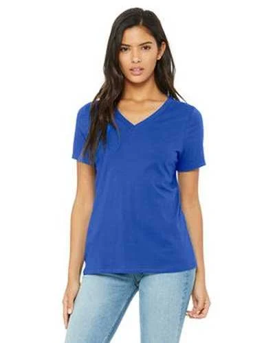 Bella + Canvas 6405 Ladies' Relaxed Jersey V-Neck T-Shirt - True Royal