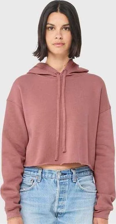 Bella + Canvas 7502 Women's Crop Fleece Hoodie - Mauve