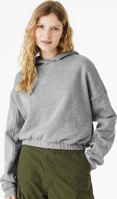 Bella + Canvas 7506 FWD Fashion Women's Sponge Fleece Cinched Bottom Hoodie - Athletic Heather