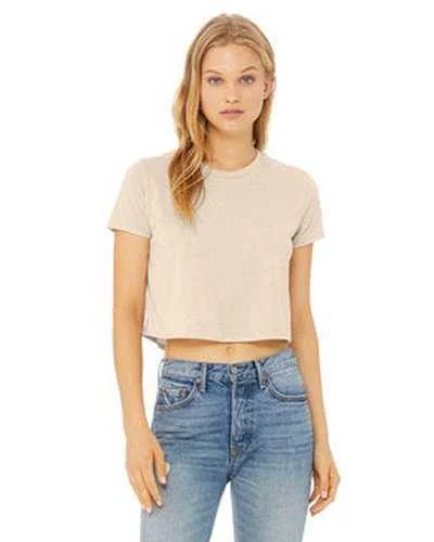 Bella + Canvas B8882 Ladies' Flowy Cropped T-Shirt - Heather Dust