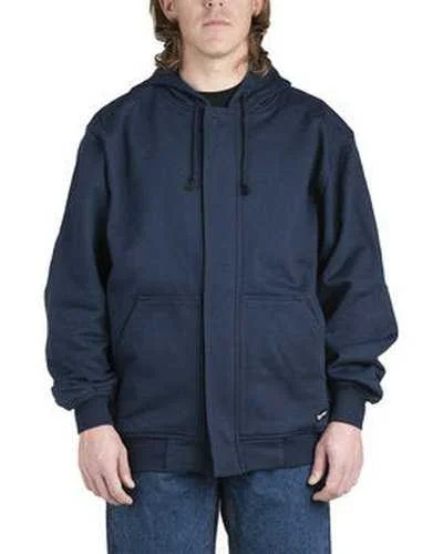 Berne FRSZ19 Men's Flame Resistant Full-Zip Hooded Sweatshirt - Navy