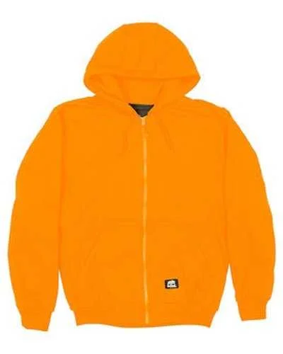 Berne HVF101 Men's Heritage Thermal-Lined Full-Zip Hooded Sweatshirt - Orange