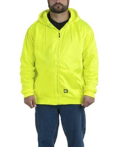 Berne HVF101 Men's Heritage Thermal-Lined Full-Zip Hooded Sweatshirt - Yellow